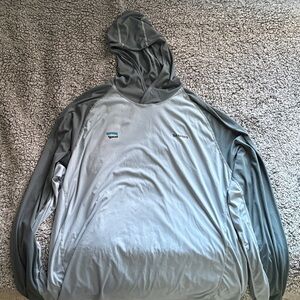 Simms Light Gray Hooded Men's Shirt